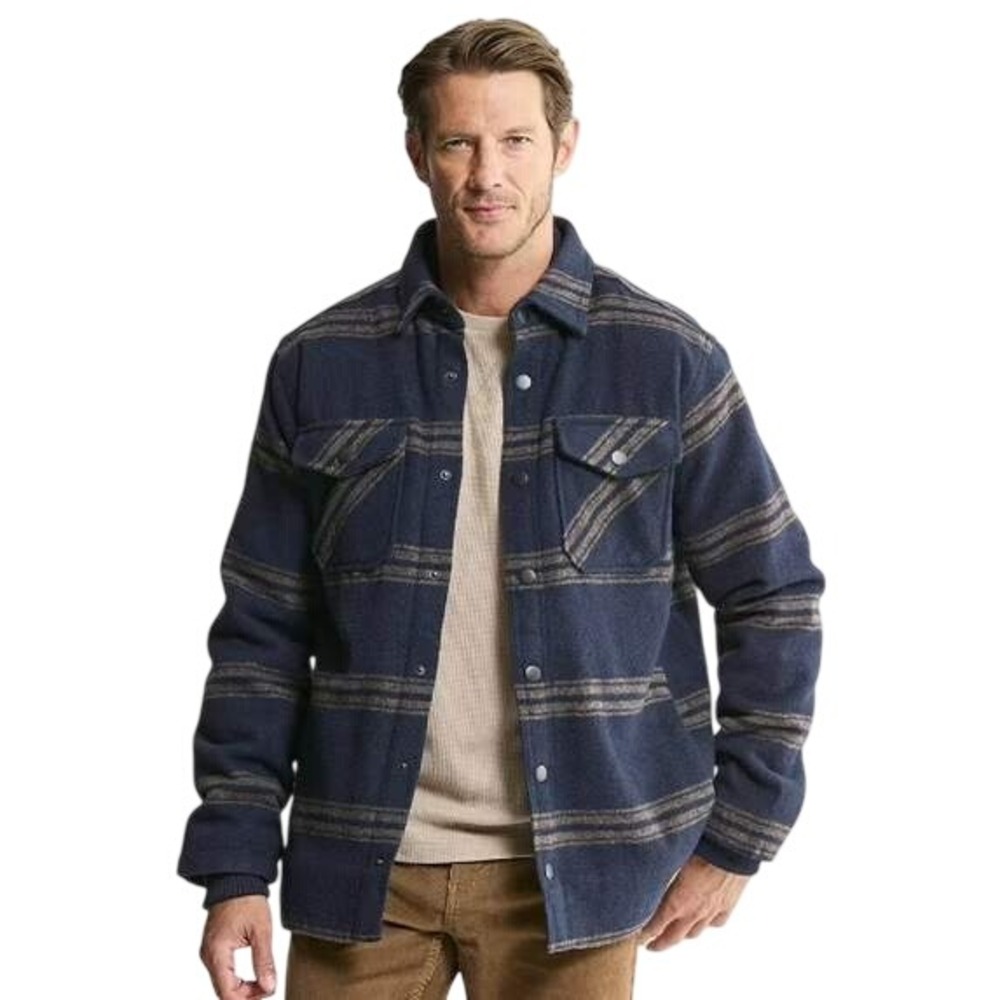 Jachs New York Sherpa Lined Flannel Shaket Blue XXL